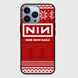Чехол для iPhone 13 Pro Новогодний Nine Inch Nails, цвет: 3D-черный