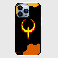 Чехол для iPhone 13 Pro Квейк соты огненное лого, цвет: 3D-черный