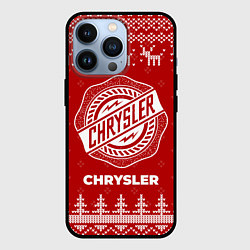 Чехол для iPhone 13 Pro Новогодний Chrysler с оленями, цвет: 3D-черный