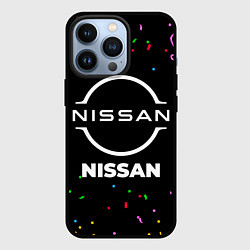 Чехол для iPhone 13 Pro Nissan конфети, цвет: 3D-черный