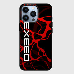 Чехол для iPhone 13 Pro Exeed - red liquid, цвет: 3D-черный