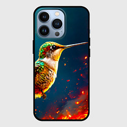 Чехол для iPhone 13 Pro Колибри в огне, цвет: 3D-черный