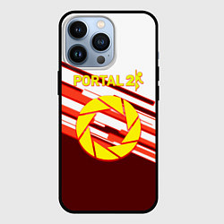 Чехол для iPhone 13 Pro Portal geometry game, цвет: 3D-черный