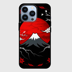 Чехол для iPhone 13 Pro Японский вулкан, цвет: 3D-черный