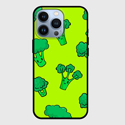 Чехол для iPhone 13 Pro Желтый брокколи 2, цвет: 3D-черный