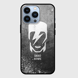 Чехол для iPhone 13 Pro David Bowie - grey gradient, цвет: 3D-черный