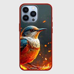Чехол для iPhone 13 Pro Кукушка в огне, цвет: 3D-красный