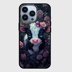 Чехол для iPhone 13 Pro Милый теленок, цвет: 3D-черный
