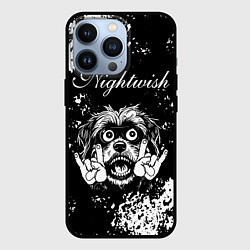Чехол для iPhone 13 Pro Nightwish рок пес, цвет: 3D-черный