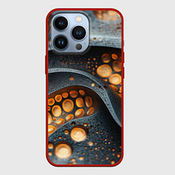 Чехол для iPhone 13 Pro Космическая выпуклая текстура, цвет: 3D-красный