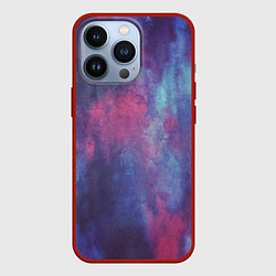 Чехол для iPhone 13 Pro Тай-дай космос, цвет: 3D-красный