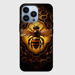 Чехол для iPhone 13 Pro Золотая пчела, цвет: 3D-черный