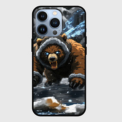 Чехол для iPhone 13 Pro Злой русский медведь, цвет: 3D-черный