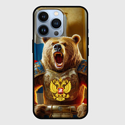 Чехол для iPhone 13 Pro Русский медведь грозный воин, цвет: 3D-черный