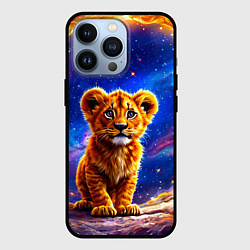 Чехол для iPhone 13 Pro Львенок в звездную ночь, цвет: 3D-черный