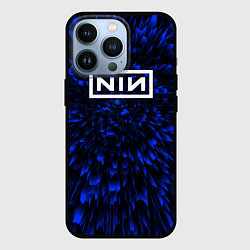 Чехол для iPhone 13 Pro Nine Inch Nails blue energy, цвет: 3D-черный