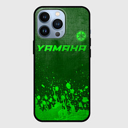 Чехол для iPhone 13 Pro Yamaha - green gradient посередине, цвет: 3D-черный