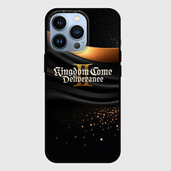 Чехол для iPhone 13 Pro Kingdom Come Deliverance 2 черная ткань с золотом, цвет: 3D-черный