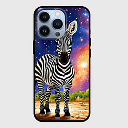 Чехол для iPhone 13 Pro Зебра в звездную ночь, цвет: 3D-черный