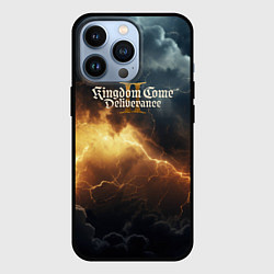 Чехол iPhone 13 Pro Kingdom Come Deliverance 2 лого на черном небе