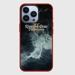 Чехол для iPhone 13 Pro Kingdom Come Deliverance 2 логотип игры, цвет: 3D-красный