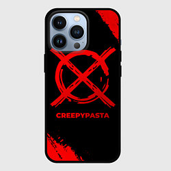 Чехол для iPhone 13 Pro CreepyPasta - red gradient, цвет: 3D-черный