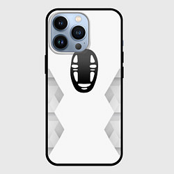 Чехол для iPhone 13 Pro Spirited Away white poly, цвет: 3D-черный