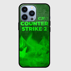 Чехол iPhone 13 Pro Counter Strike 2 - green gradient посередине