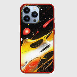 Чехол для iPhone 13 Pro Текстура краска, цвет: 3D-красный