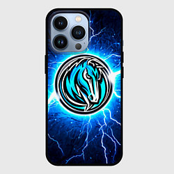 Чехол для iPhone 13 Pro Даллас Маверикс в разрядах молний, цвет: 3D-черный