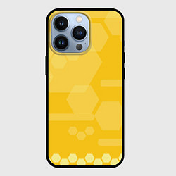 Чехол для iPhone 13 Pro Геометрические фигуры желтые, цвет: 3D-черный