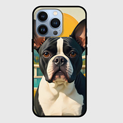 Чехол для iPhone 13 Pro Бульдог и лето, цвет: 3D-черный
