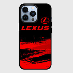 Чехол для iPhone 13 Pro Lexus - red gradient посередине, цвет: 3D-черный