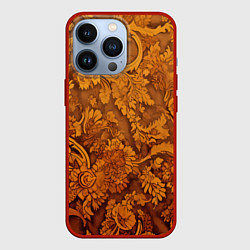 Чехол для iPhone 13 Pro Узоры в текстуре ковра, цвет: 3D-красный