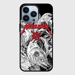 Чехол для iPhone 13 Pro Metallica - rats and crows, цвет: 3D-черный