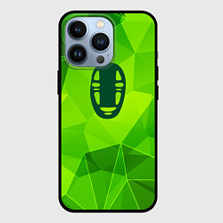 Чехол для iPhone 13 Pro Spirited Away green poly, цвет: 3D-черный