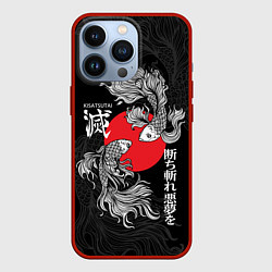 Чехол для iPhone 13 Pro Бойцовые петушки истребители демонов, цвет: 3D-красный