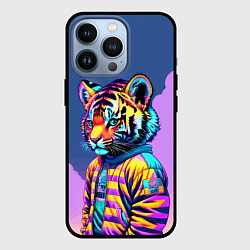 Чехол для iPhone 13 Pro Cool tiger cub - pop art, цвет: 3D-черный