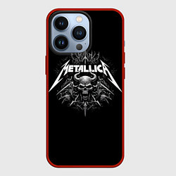 Чехол для iPhone 13 Pro The horned skull - Metallica, цвет: 3D-красный