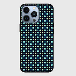 Чехол для iPhone 13 Pro Чёрный в мелкий квадратик паттерн, цвет: 3D-черный
