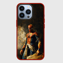 Чехол для iPhone 13 Pro Spider man poster, цвет: 3D-красный