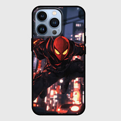 Чехол для iPhone 13 Pro Человек паук в черном, цвет: 3D-черный
