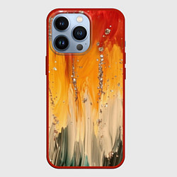 Чехол iPhone 13 Pro Красочная текстура с блестяшками