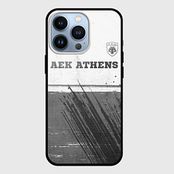 Чехол для iPhone 13 Pro AEK Athens - white gradient посередине, цвет: 3D-черный