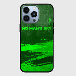 Чехол iPhone 13 Pro No Mans Sky - green gradient посередине