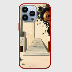 Чехол для iPhone 13 Pro Архитектурный сюр, цвет: 3D-красный