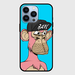 Чехол для iPhone 13 Pro NFT pink ape, цвет: 3D-черный