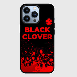 Чехол для iPhone 13 Pro Black Clover - red gradient посередине, цвет: 3D-черный