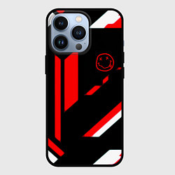 Чехол для iPhone 13 Pro Nirvana текстура полосы, цвет: 3D-черный