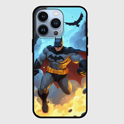 Чехол для iPhone 13 Pro Бэтмен в прыжке, цвет: 3D-черный